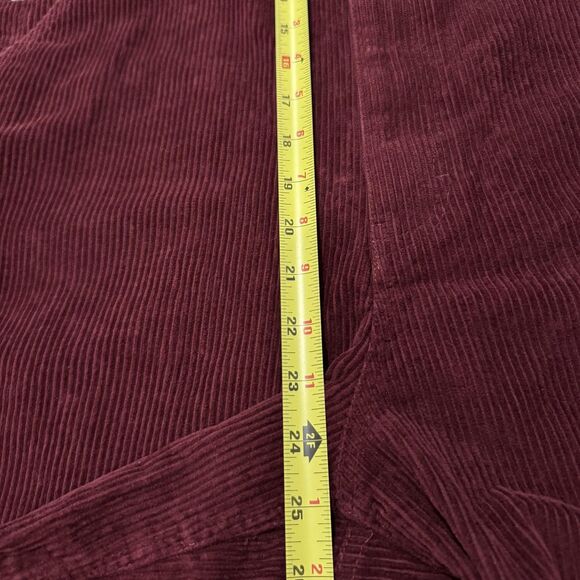 Empyre Overalls Womens Medium Maroon Corduroy Relax Bib Pants Skate Casual - Picture 7 of 11
